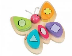 Schmetterlingseinsatz Aus Holz I WoodJanod Formen Und Farben Lernen Ab 18 Monaten