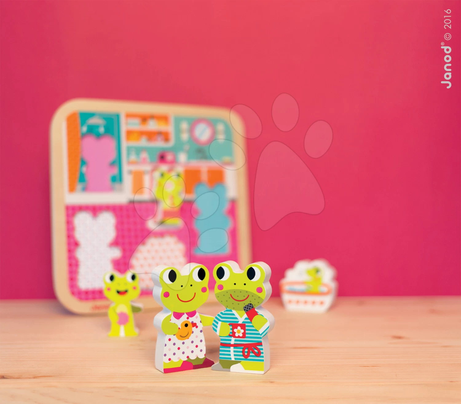 Holzpuzzle Für Die Kleinsten Frösche Im Bad Janod 5 Teile Ab 18 Monaten – Bild 6