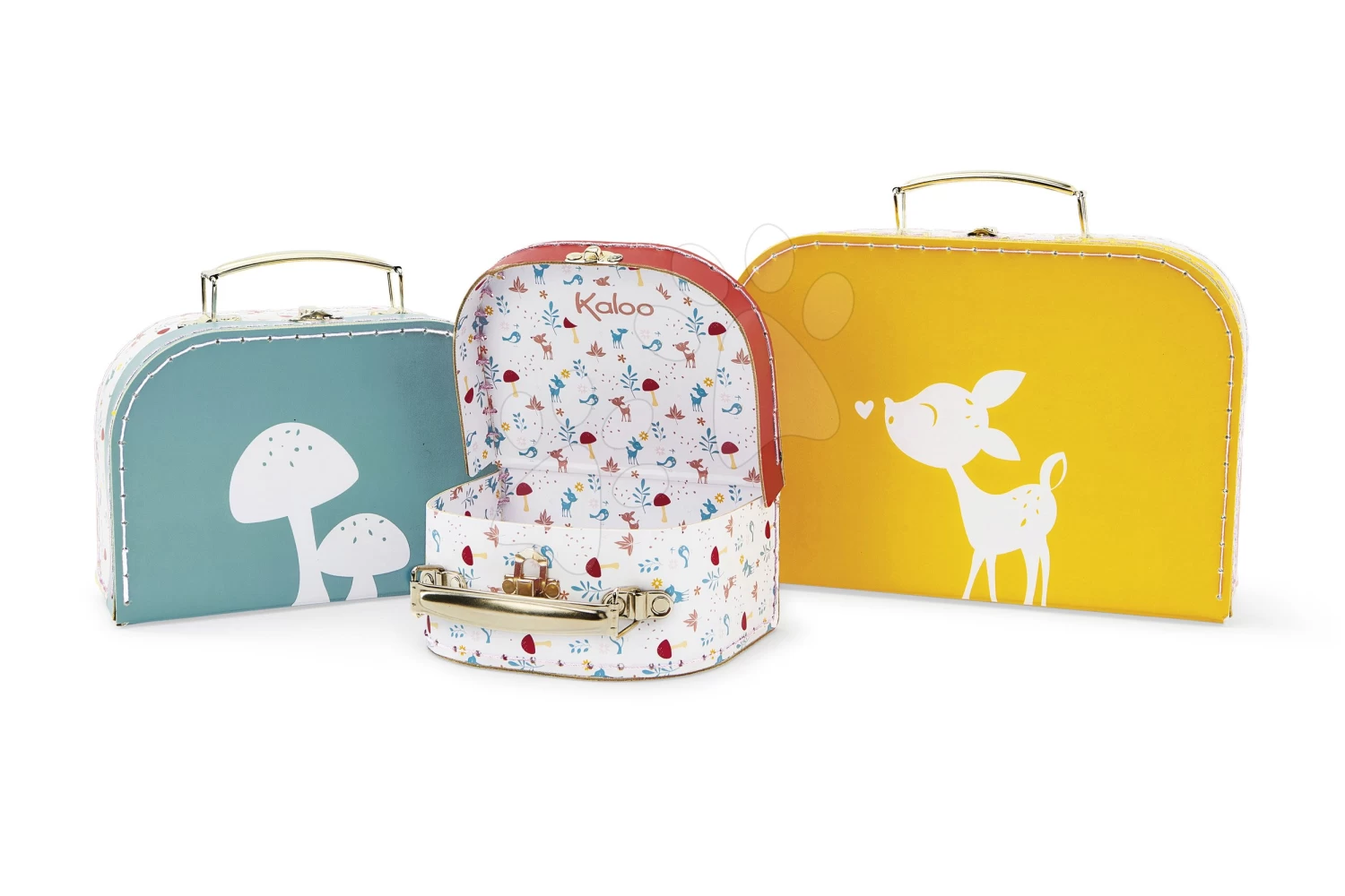 Set Mit Drei Koffern My 3 Suitcases Classique Home Kaloo Gelb, Rot Und Grün Ab 0 Monaten