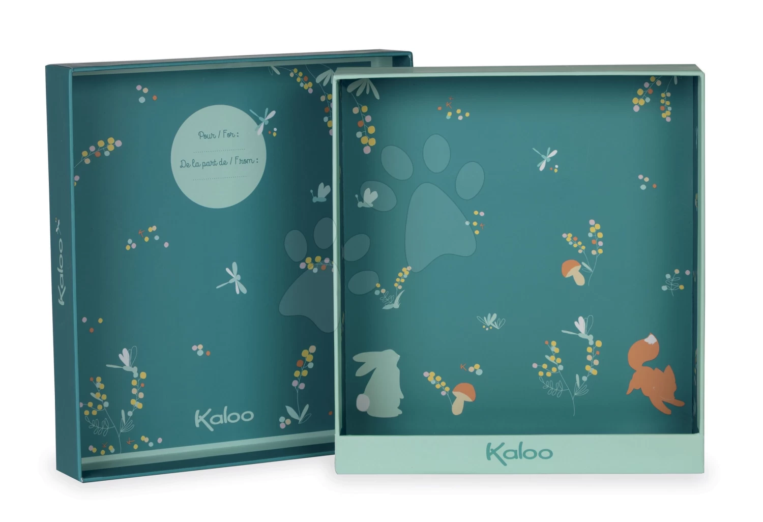 Kuschel-Plüschhase Justin Rabbit Triangle Doudou Fripons Kaloo Aus Feinem Stoff 20 Cm Im Geschenkkarton Ab 0 Monaten – Bild 4