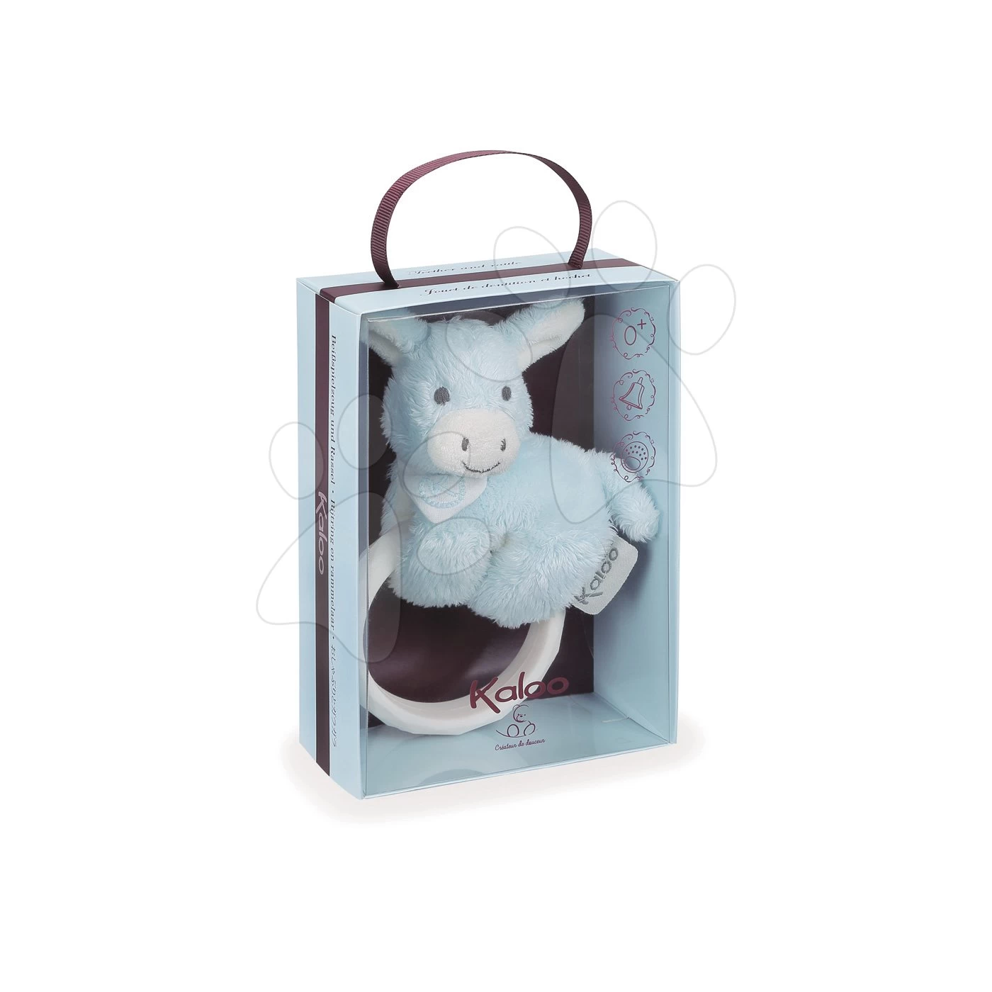 Plüschesel Mit Beißring Les Amis Regliss Kaloo Knirschend Und Raschelnd Im Geschenkkarton 16 Cm Blau Ab 0 Monaten – Bild 4