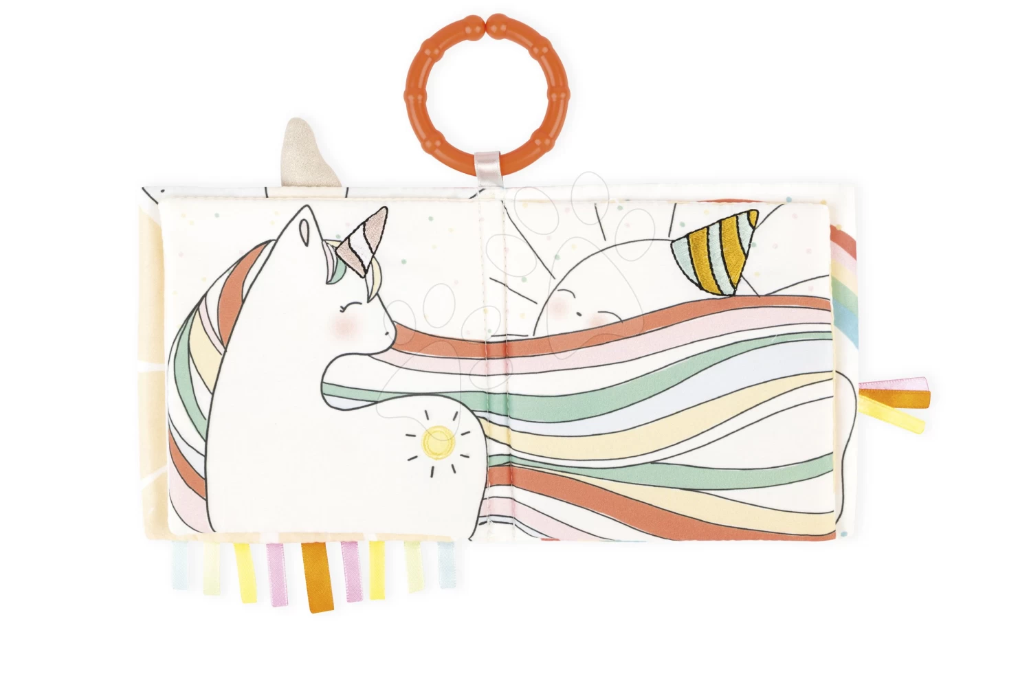 Textilbuch Einhorn The Happy Unicorn Activity Book Kaloo Mit Einem Ring Für Die Kleinsten Ab 0 Monaten