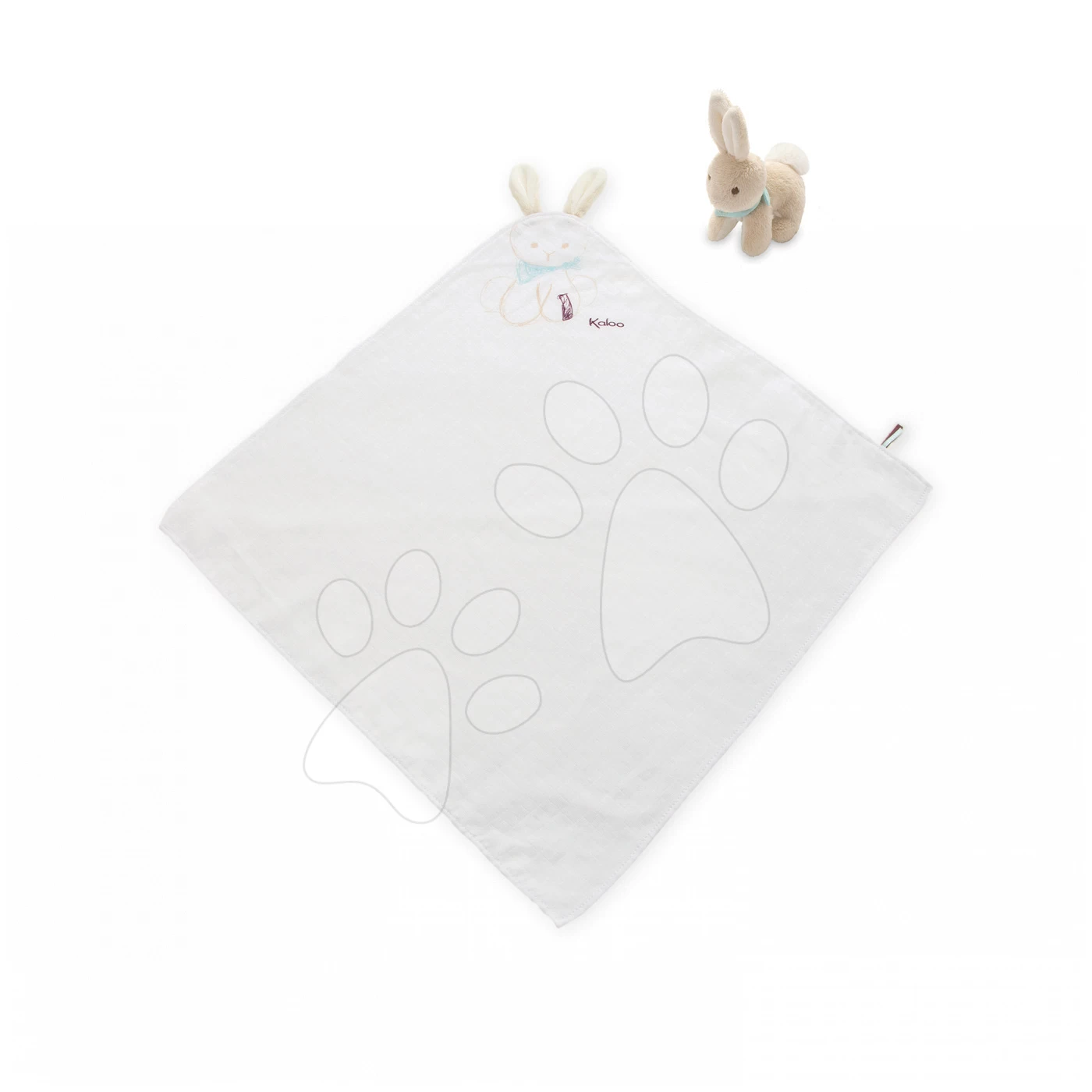 Häschen Zum Kuscheln Les Amis Doudou Kaloo Mit Ohren Aus Feinem Weichem Stoff Und Häschen Für Die Kleinsten Weiß-creme