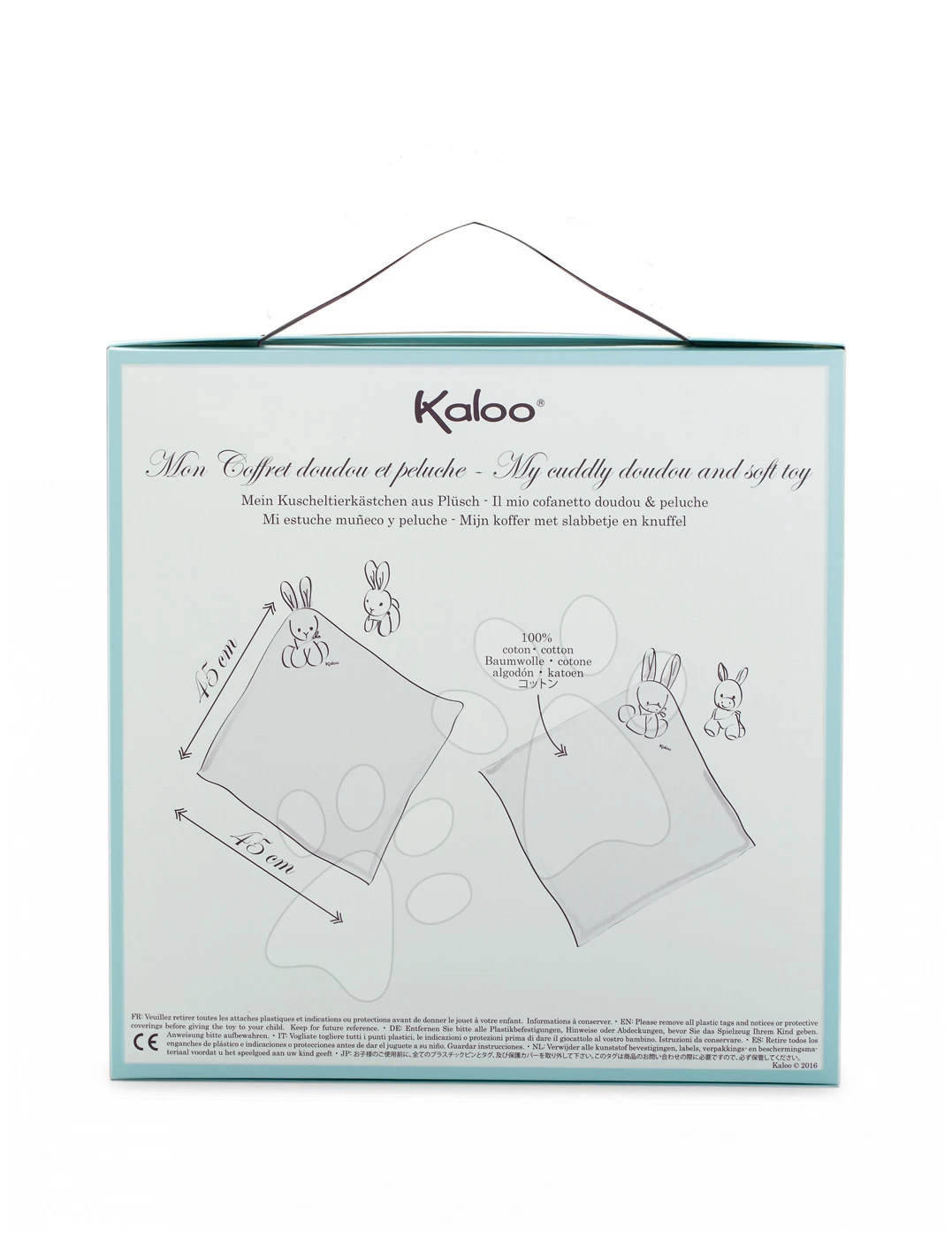 Häschen Zum Kuscheln Les Amis Doudou Kaloo Mit Ohren Aus Feinem Weichem Stoff Und Häschen Für Die Kleinsten Weiß-creme – Bild 3