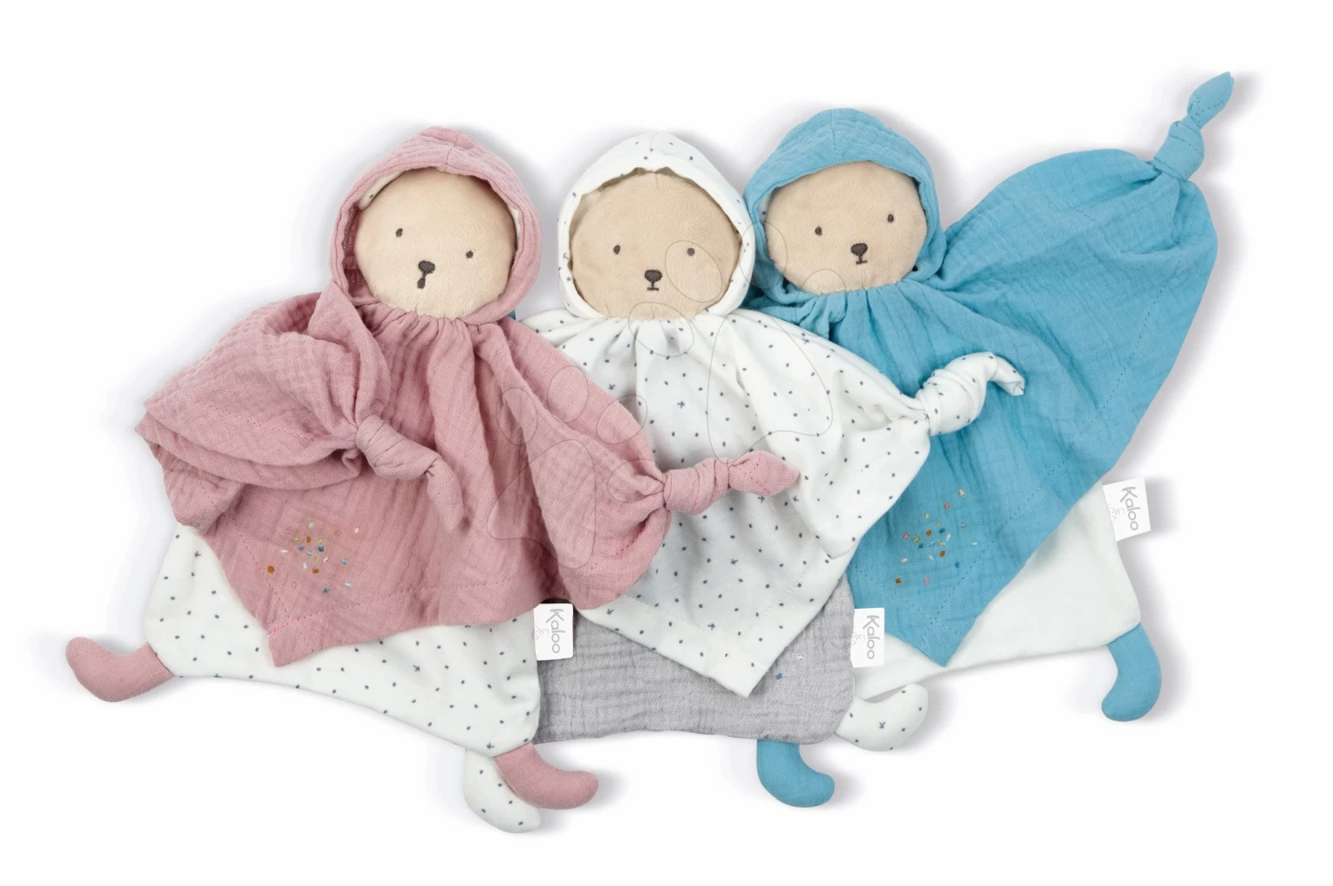 Bär Aus Textil Grau Organic Cotton Doudou Bear Grey Kaloo Zum Kuscheln Im Kinderbett 20 Cm Im Geschenkkarton Ab 0 Monaten – Bild 5