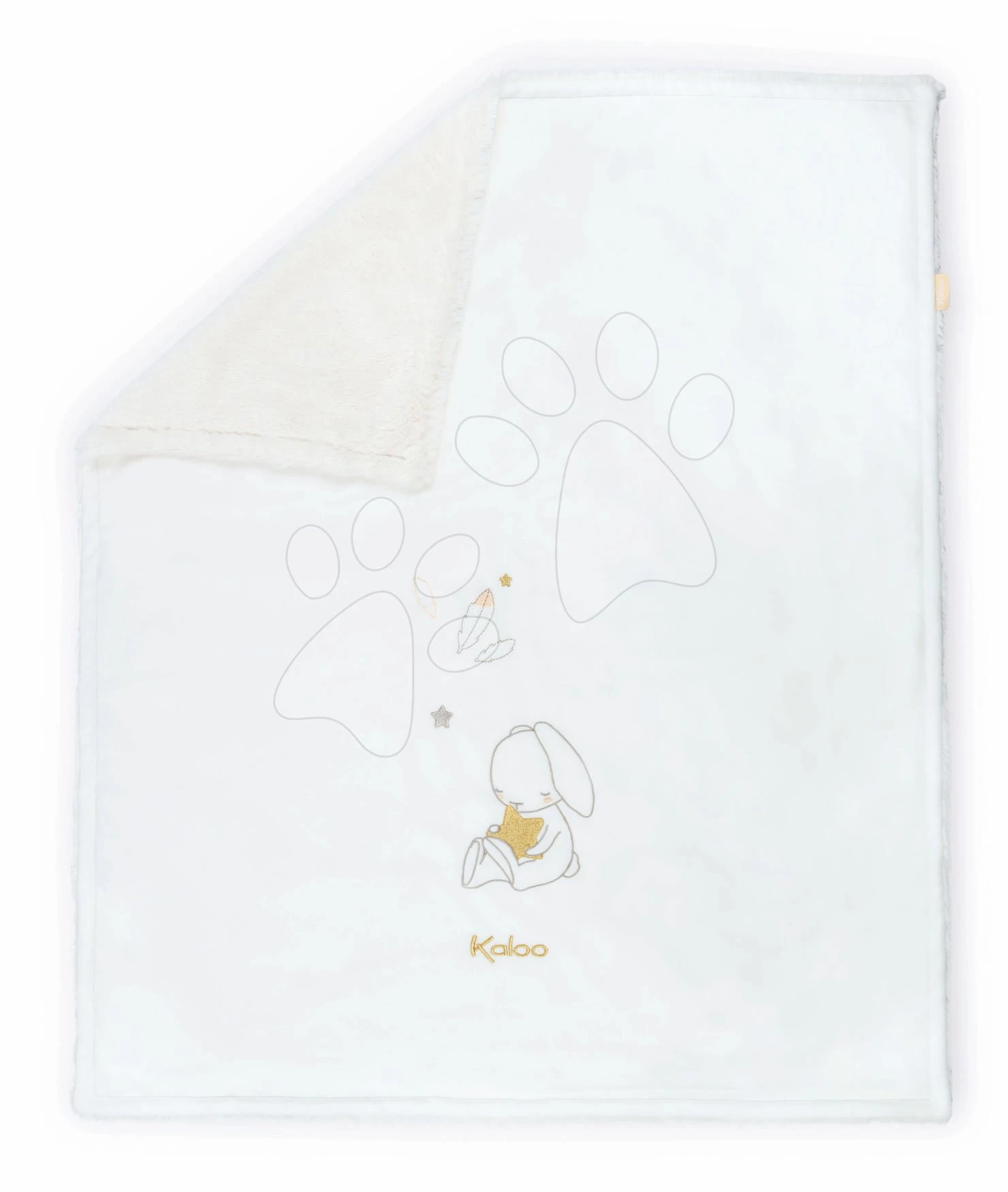Decke Für Die Kleinsten My First Blanket Home Kaloo Mit Stickerei Hase 85 * 70 Cm Aus Feinem Weichem Material Ab 0 Monaten
