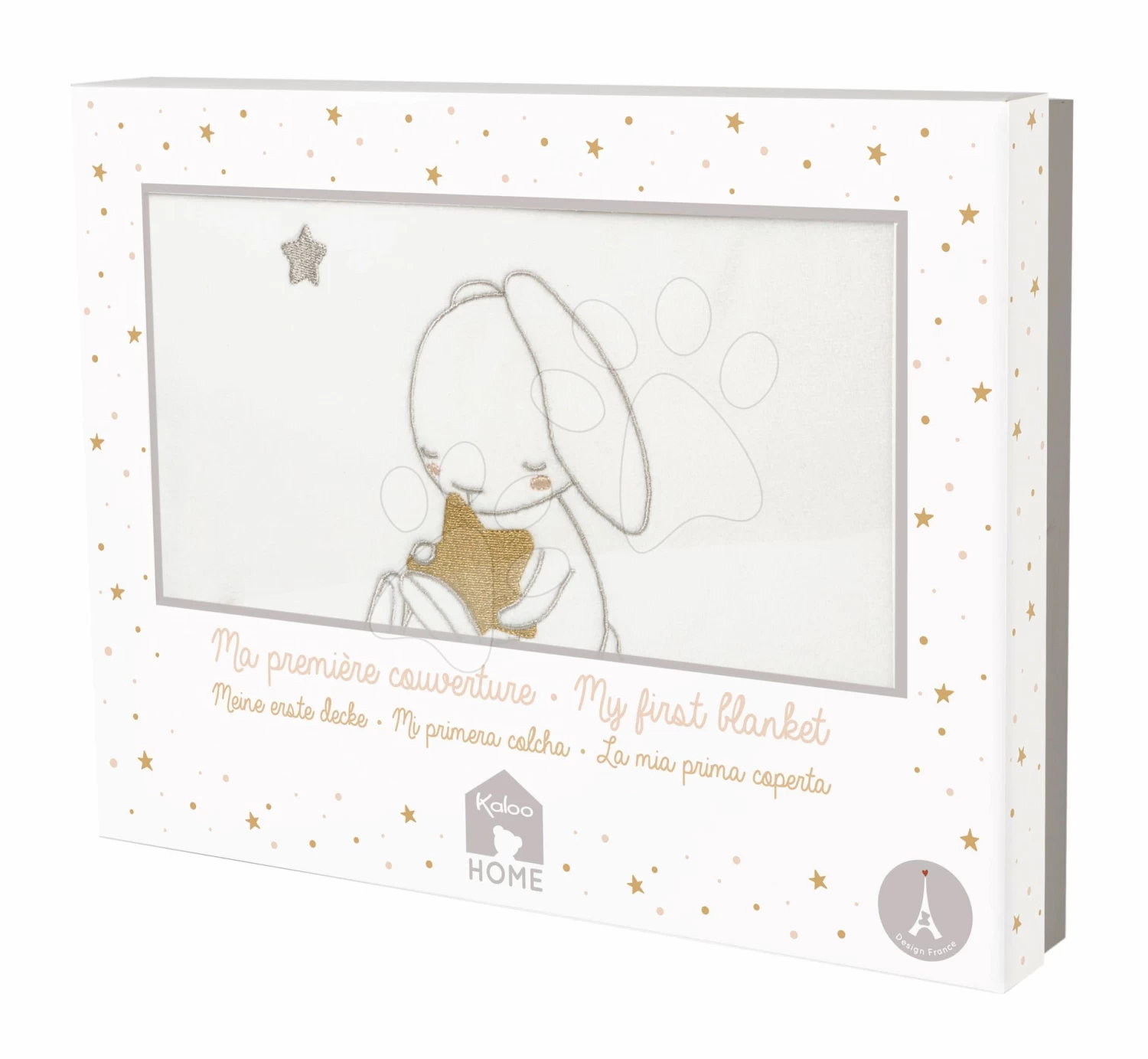 Decke Für Die Kleinsten My First Blanket Home Kaloo Mit Stickerei Hase 85 * 70 Cm Aus Feinem Weichem Material Ab 0 Monaten – Bild 2