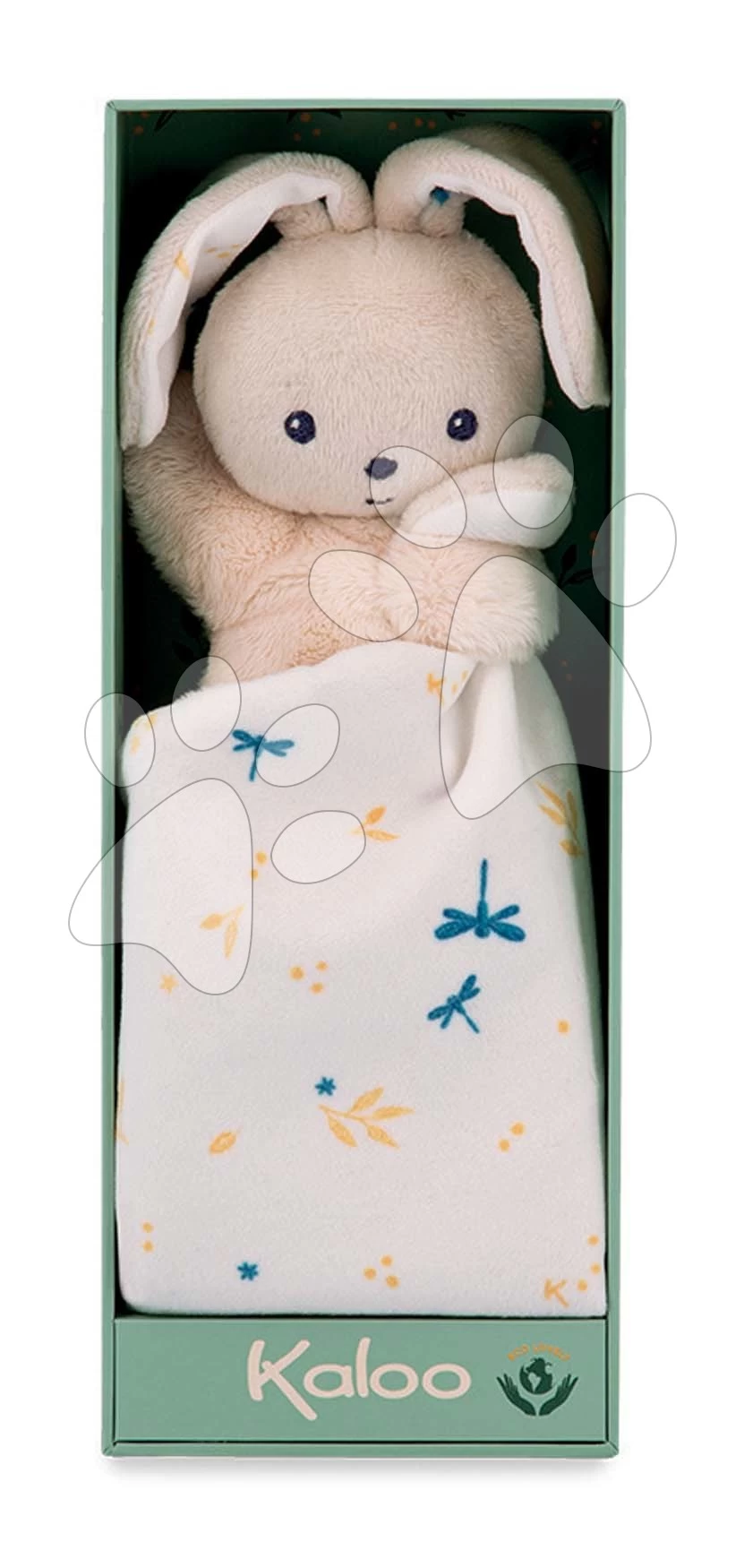 Plüschhase Zum Kuscheln Rabbit Carré Doudou Kaloo Weiß 14 Cm Aus Weichem Material In Geschenkverpackung Ab 0 Monaten K972000 – Bild 3