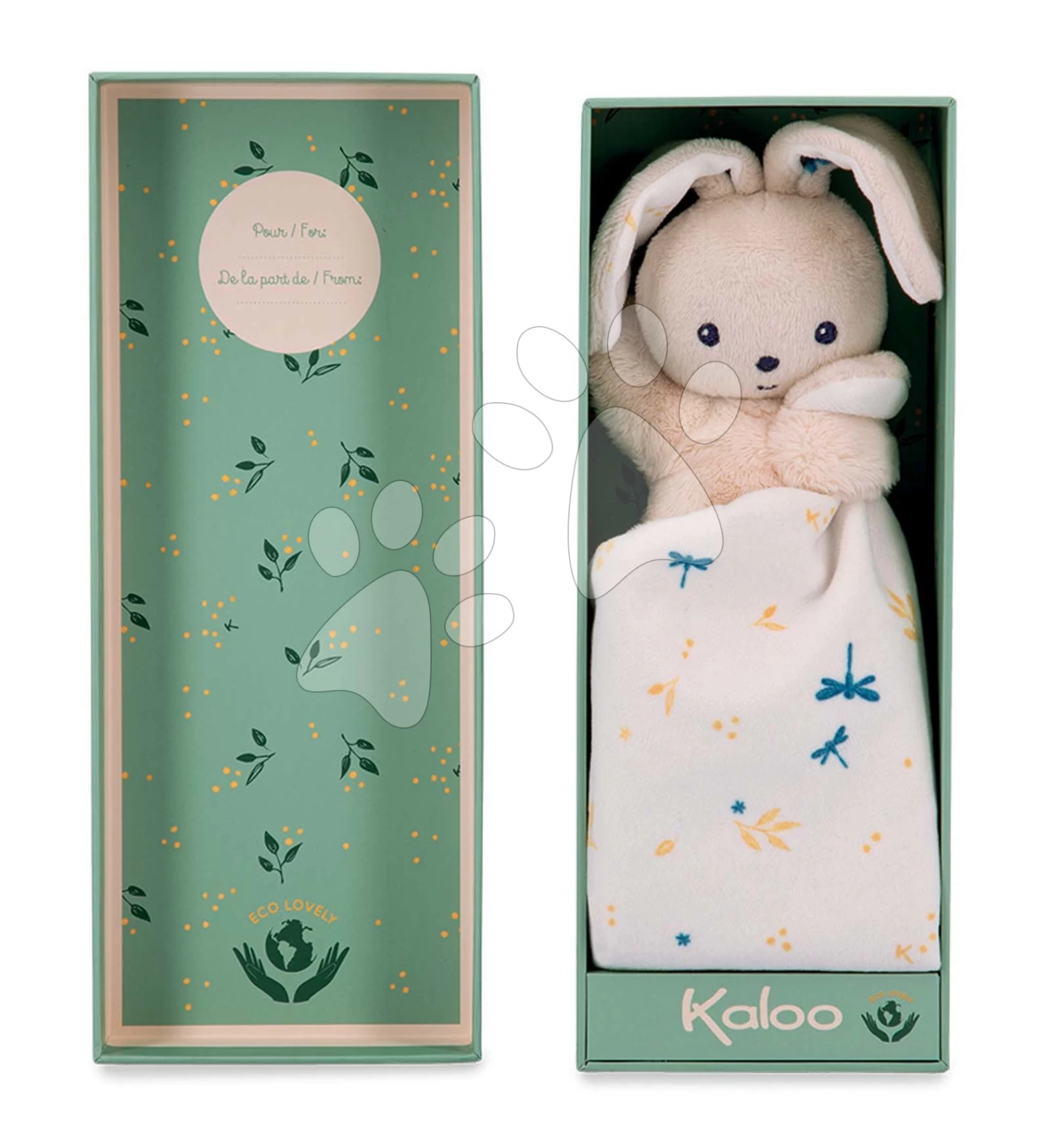 Plüschhase Zum Kuscheln Rabbit Carré Doudou Kaloo Weiß 14 Cm Aus Weichem Material In Geschenkverpackung Ab 0 Monaten K972000