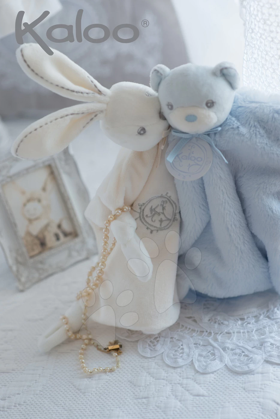 Teddybär-Puppentheater Perle-Doudou Bear Kaloo 20 Cm Im Geschenkkarton Für Die Kleinsten Blau – Bild 2