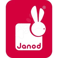 Holzbuchstabe W Clown Letter Janod Klebend 9 Cm Orange Ab 3 Jahren