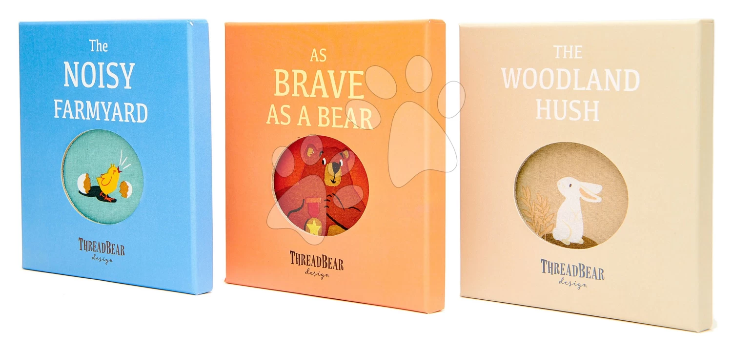 Buch Aus Textil Woodland Hush Rag Book ThreaBear Mit 12 Waldtieren 100% Feine Baumwolle Im Geschenkkarton Ab 0 Monaten – Bild 2